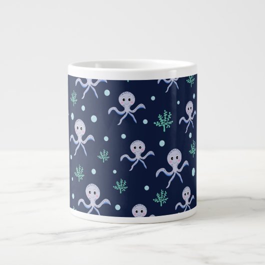 Süßes Octopus-Muster Jumbo-Tasse (Vorderseite)
