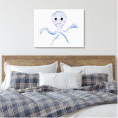 Süßes Octopus-Muster Leinwanddruck (Insitu (Schlafzimmer))