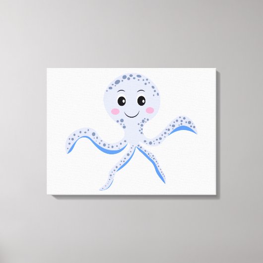 Süßes Octopus-Muster Leinwanddruck (Vorderseite)