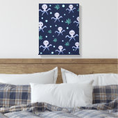 Süßes Octopus-Muster Leinwanddruck (Insitu (Schlafzimmer))