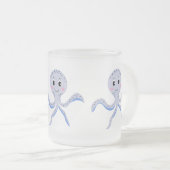 Süßes Octopus-Muster Mattglastasse (VorderseiteRechts)