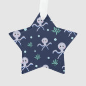 Süßes Octopus-Muster Ornament (Rückseite)