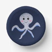 Süßes Octopus-Muster Pappteller (Vorderseite)
