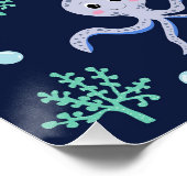 Süßes Octopus-Muster Poster (Ecke)