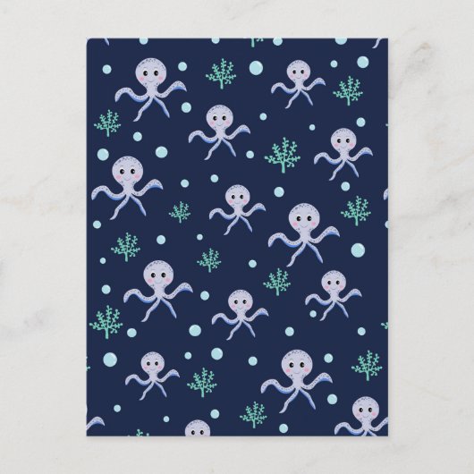 Süßes Octopus-Muster Postkarte (Vorderseite)
