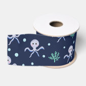 Süßes Octopus-Muster Ripsband (Spule)