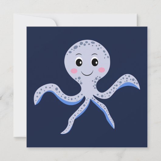 Süßes Octopus-Muster Save The Date (Vorderseite)