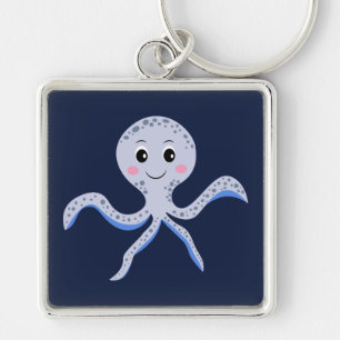 Süßes Octopus-Muster Schlüsselanhänger