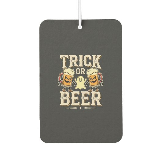 Süßes oder Bier Halloween-Bier-Design_1 Autolufterfrischer (Vorderseite)