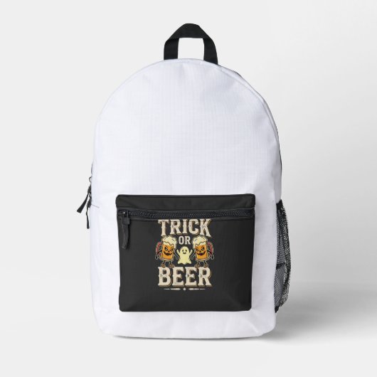 Süßes oder Bier Halloween-Bier-Design_1 Bedruckter Rucksack (Vorderseite)