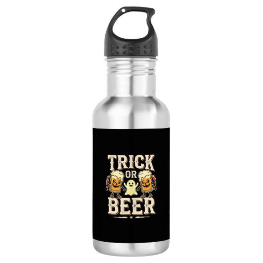Süßes oder Bier Halloween Bier Design_1 Edelstahlflasche (Vorderseite)