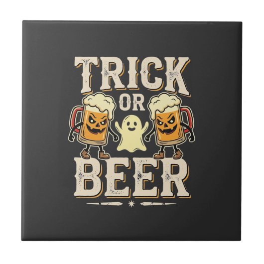 Süßes oder Bier Halloween Bier Design_1 Fliese (Vorderseite)
