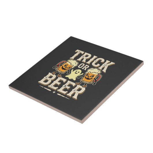 Süßes oder Bier Halloween Bier Design_1 Fliese (Seite)