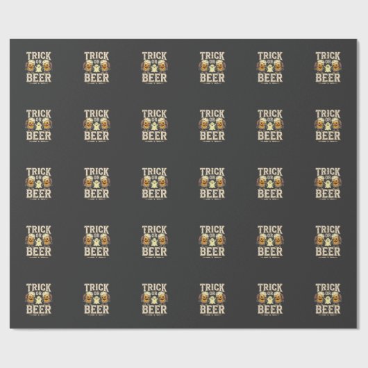 Süßes oder Bier Halloween Bier Design_1 Geschenkpapier (Flach)