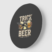 Süßes oder Bier Halloween Bier Design_1 Große Wanduhr (Winkel)