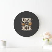 Süßes oder Bier Halloween Bier Design_1 Große Wanduhr (Zuhause)