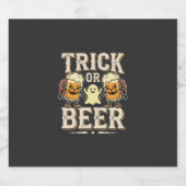 Süßes oder Bier Halloween Bier Design_1 Schaumweinetikett (Einzelnes Label)