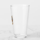 Süßes oder Bier Halloween-Kürbis-Skelett-Flügel-Ta Glas (Links)