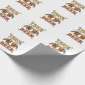 Süßes oder Bier Halloween-Kürbis-Tasse Skeletthänd Geschenkpapier (Ecke)