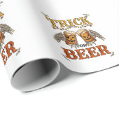 Süßes oder Bier Halloween-Kürbis-Tasse Skeletthänd Geschenkpapier (Rolleneckpunkt)