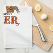 Süßes oder Bier Halloween-Kürbis-Tasse Skeletthänd Geschirrtuch (Viertel Falte)