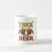 Süßes oder Bier Halloween-Kürbis-Tasse Skeletthänd Kaffeetasse (Mittel)