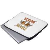 Süßes oder Bier Halloween-Kürbis-Tasse Skeletthänd Laptopschutzhülle (Vorne Knopf)