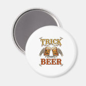 Süßes oder Bier Halloween-Kürbis-Tasse Skeletthänd Magnet (Vorderseite/Rückseite)