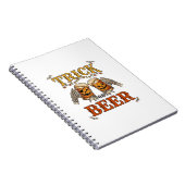 Süßes oder Bier Halloween-Kürbis-Tasse Skeletthänd Notizblock (Rechte Seite)