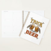 Süßes oder Bier Halloween-Kürbis-Tasse Skeletthänd Planer (Anzeige)
