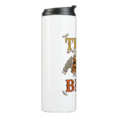 Süßes oder Bier Halloween-Kürbis-Tasse Skeletthänd Thermosbecher (Nach links gedreht)