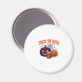 Süßes oder Bier Halloween-Kürbis-Tasse Spinnennetz Magnet (Vorderseite/Rückseite)