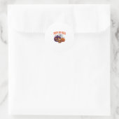 Süßes oder Bier Halloween-Kürbis-Tasse Spinnennetz Runder Aufkleber (Tasche)