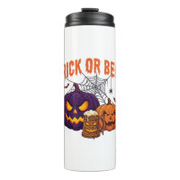 Süßes oder Bier Halloween-Kürbis-Tasse Spinnennetz