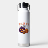 Süßes oder Bier Halloween-Kürbis-Tasse Spinnennetz Trinkflasche (Vorderseite)