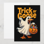 Süßes oder Gans Halloween Gans Einladung (Vorne/Hinten)