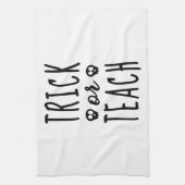 Süßes oder Lehr-Shirt, Halloween-Lehrer-Shirt Geschirrtuch (Vertikal)