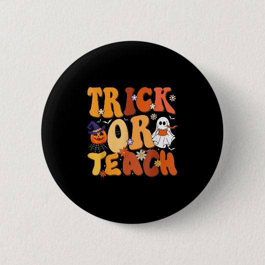 Süßes oder Lehrendes Gespenst Halloween Kostüme Le Button (Vorderseite)