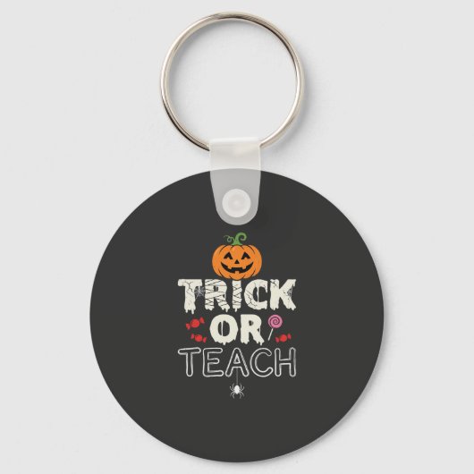 Süßes oder Lehrendes Halloween-Lehrer-Design (2)_1 Schlüsselanhänger (Vorderseite)