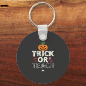 Süßes oder Lehrendes Halloween-Lehrer-Design (2)_1 Schlüsselanhänger (Vorderseite)