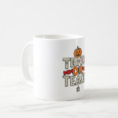 Süßes oder Lehrendes Halloween Lehrer Vintage Vekt Kaffeetasse (Vorderseite Links)