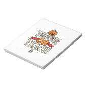 Süßes oder Lehrendes Halloween Lehrer Vintage Vekt Notizblock (Rotiert)