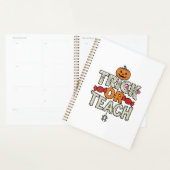 Süßes oder Lehrendes Halloween Lehrer Vintage Vekt Planer (Anzeige)