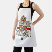 Süßes oder Lehrendes Halloween Lehrer Vintage Vekt Schürze (InSitu)