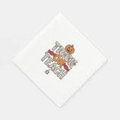 Süßes oder Lehrendes Halloween Lehrer Vintage Vekt Serviette (Ecke)