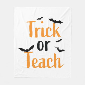Süßes oder Lehrens- Halloween-Design Fleecedecke