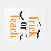 Süßes oder Lehrens- Halloween-Design Fleecedecke (Vorderseite (Horizontal))