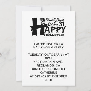 Süßes oder Saures! 31. Oktober - Frohes Halloween Einladung