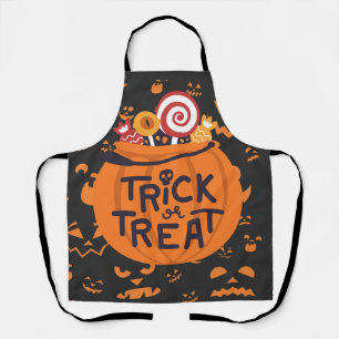 Süßes oder Saures Aprons Halloween All-Over Druck Schürze