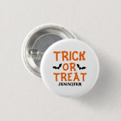 Süßes oder Saures Benutzername Halloween Button (Vorne & Hinten)